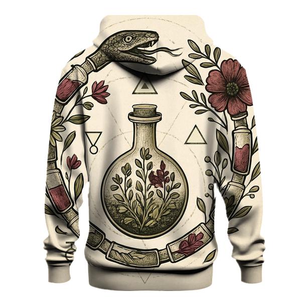 Alchemical Garden Ouroboros embroidered hoodies