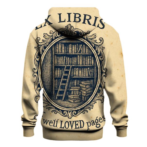 Antique Bookshop Ex Libris Label lightweight hoodies