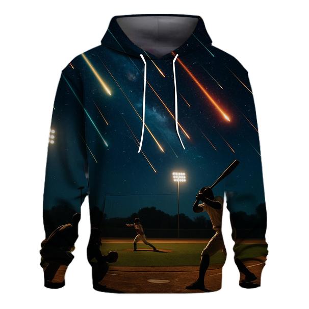 Meteor Shower Baseball Night hoodies fashion