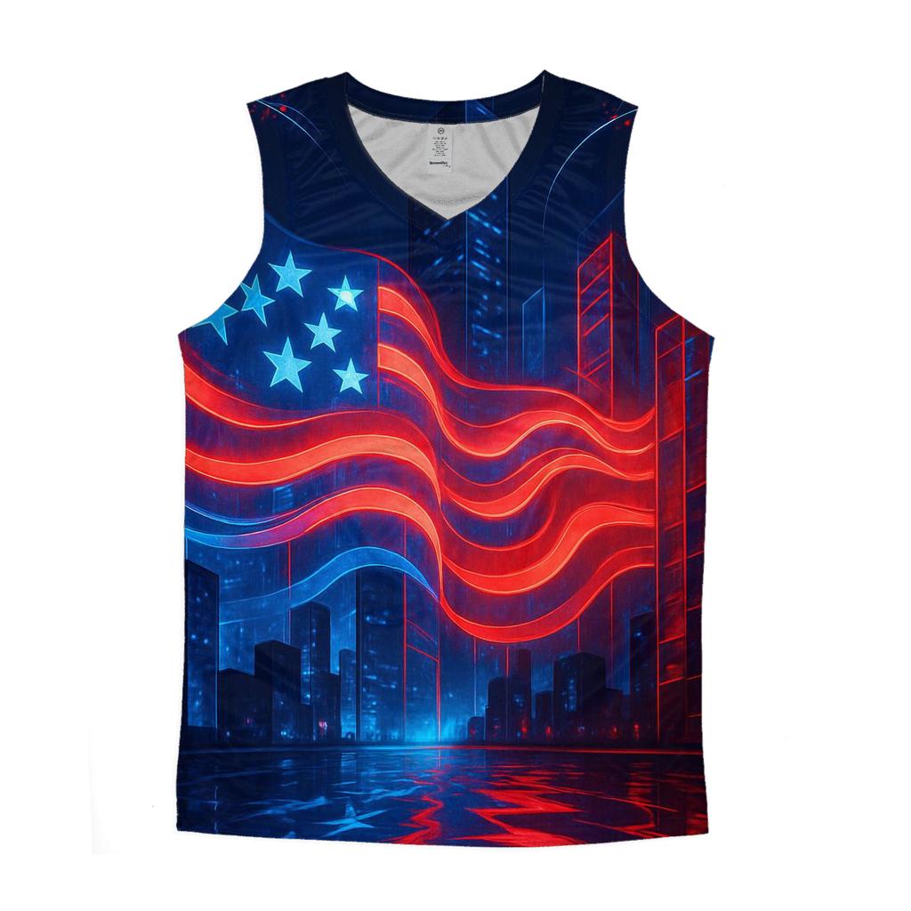 Neon Skyline Starwave custom tank tops