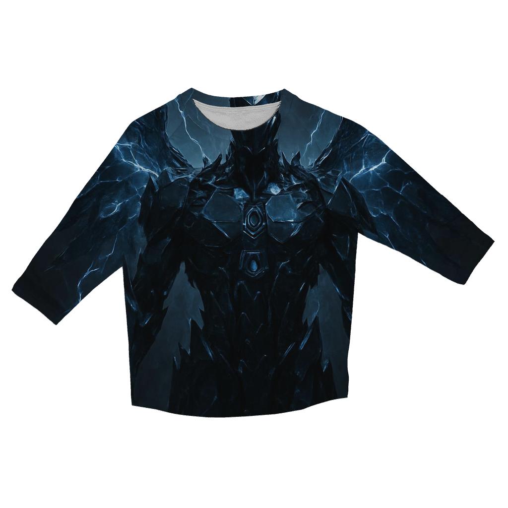 Obsidian Angel Of Static Storms printed three quarter sleeve shirts
