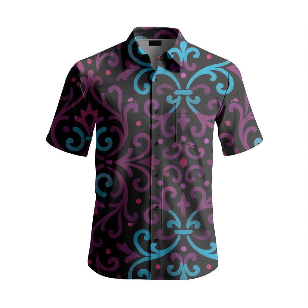 Nebula Arabesque Scrollwork designer stitched shirts