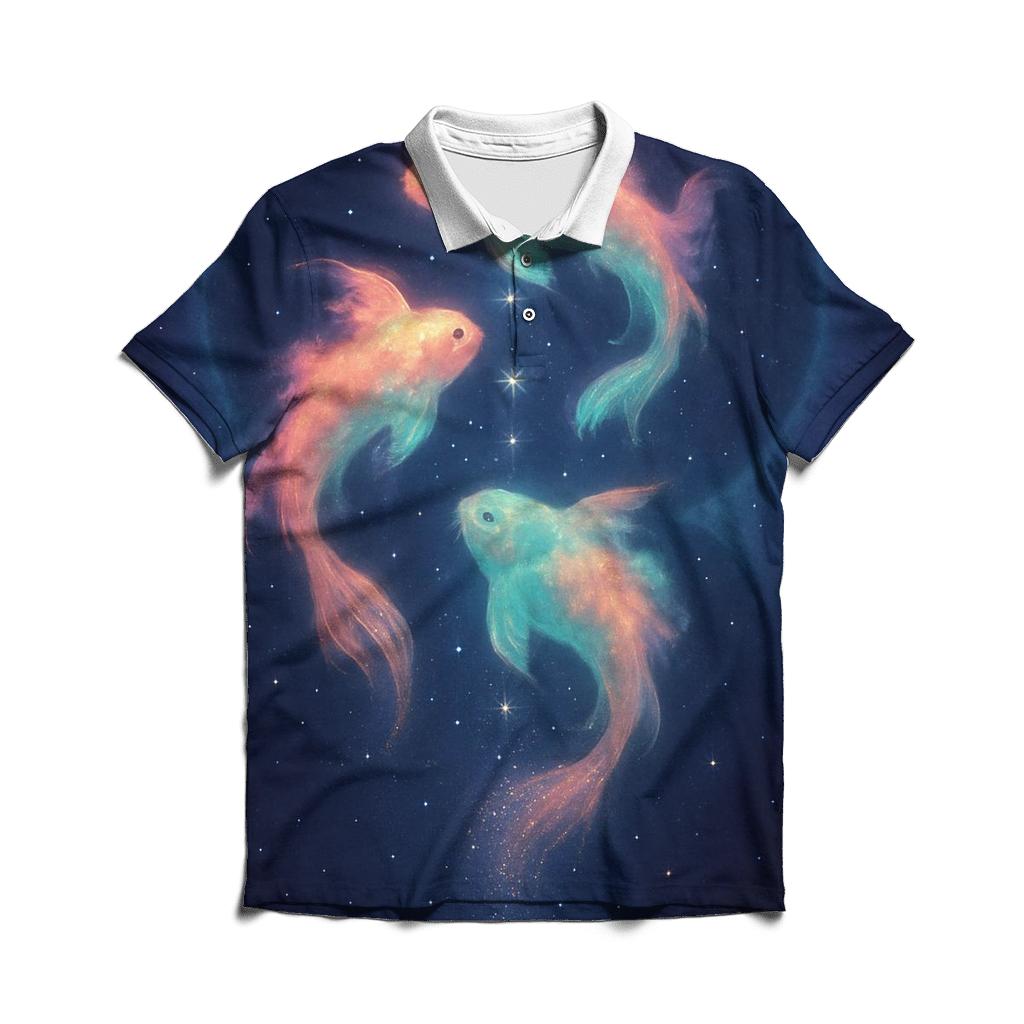 Nebula Koi Ascent designer slim fit polos