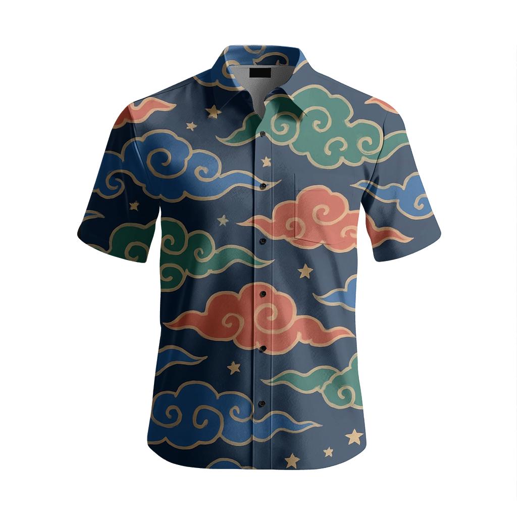 Cosmic Chinoiserie Cloud Bands branded embroidered shirts