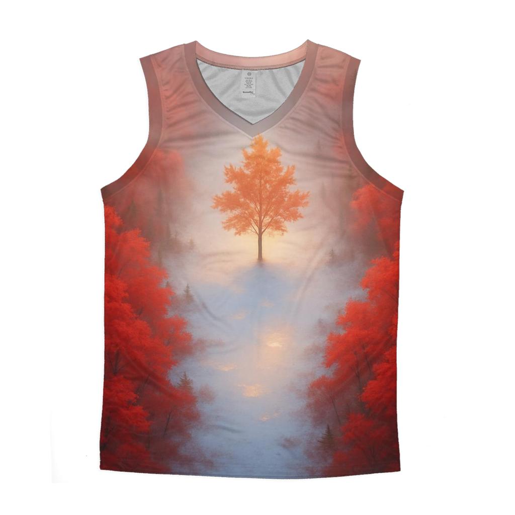 Canadian Forest Flag Canopy graphic print tank tops