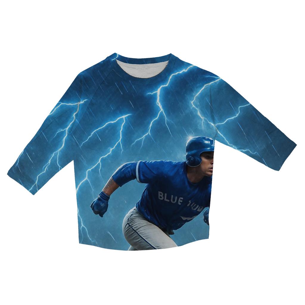 Thundercloud Leadoff Blue Jays Charge personalized 3/4 sleeve tees