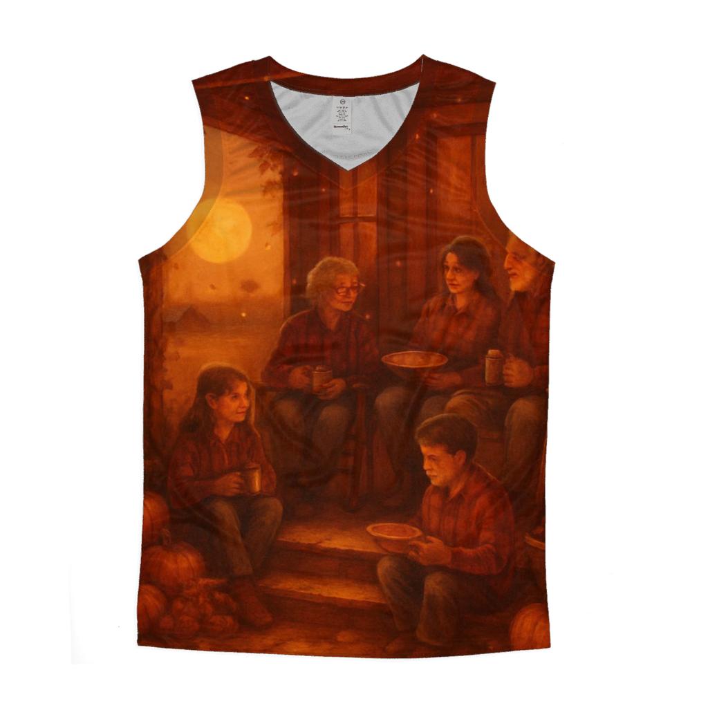 Harvest Moon Porch Gathering designer workout tanks