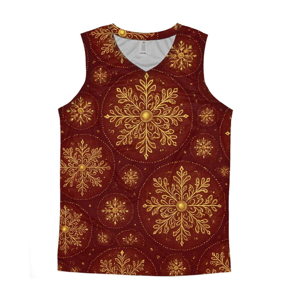 Golden Snowflake Medallion Tessellation casual summer tank tops