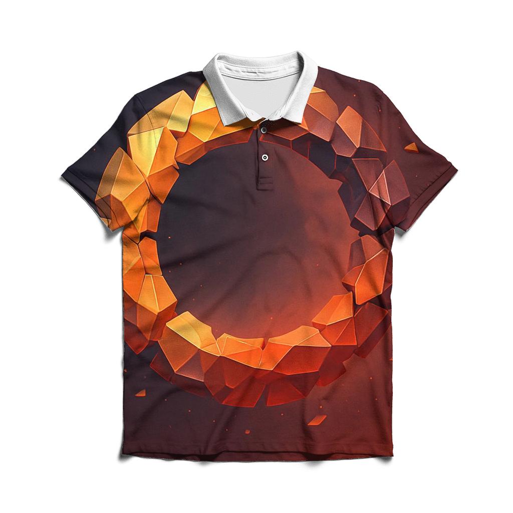 Auric Fractured Gradient Halo designer slim fit polos