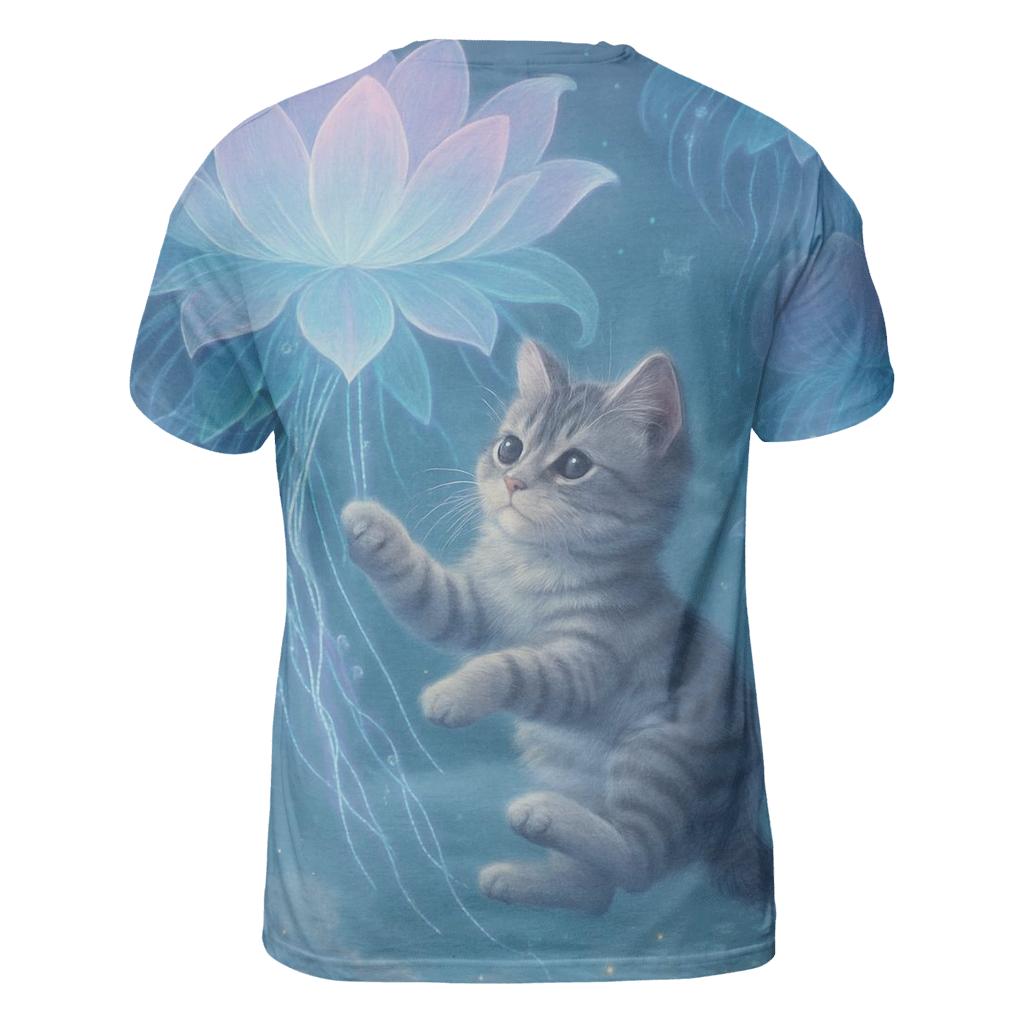 Moonlit Jellyfish Cat Garden unique graphic print tees