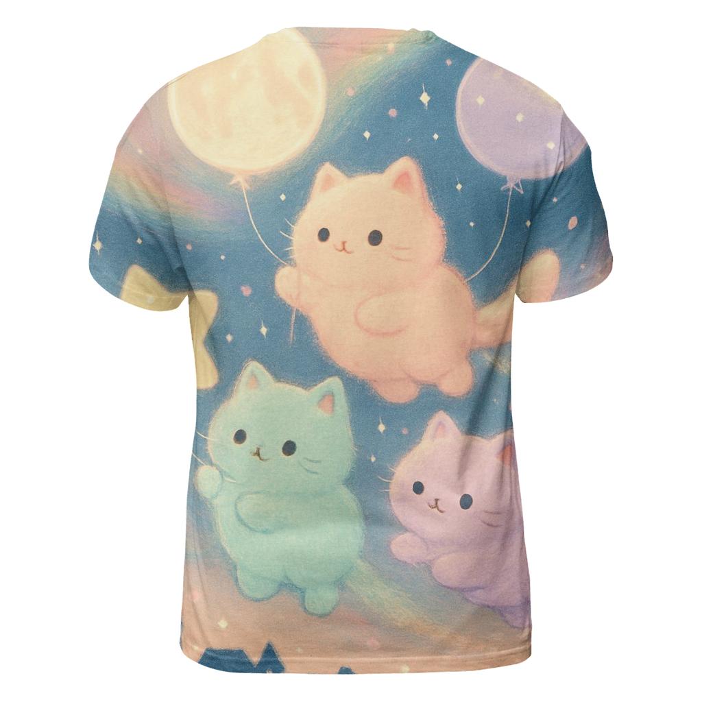 Aurora Balloon Kittens Parade artistic all-over print tops