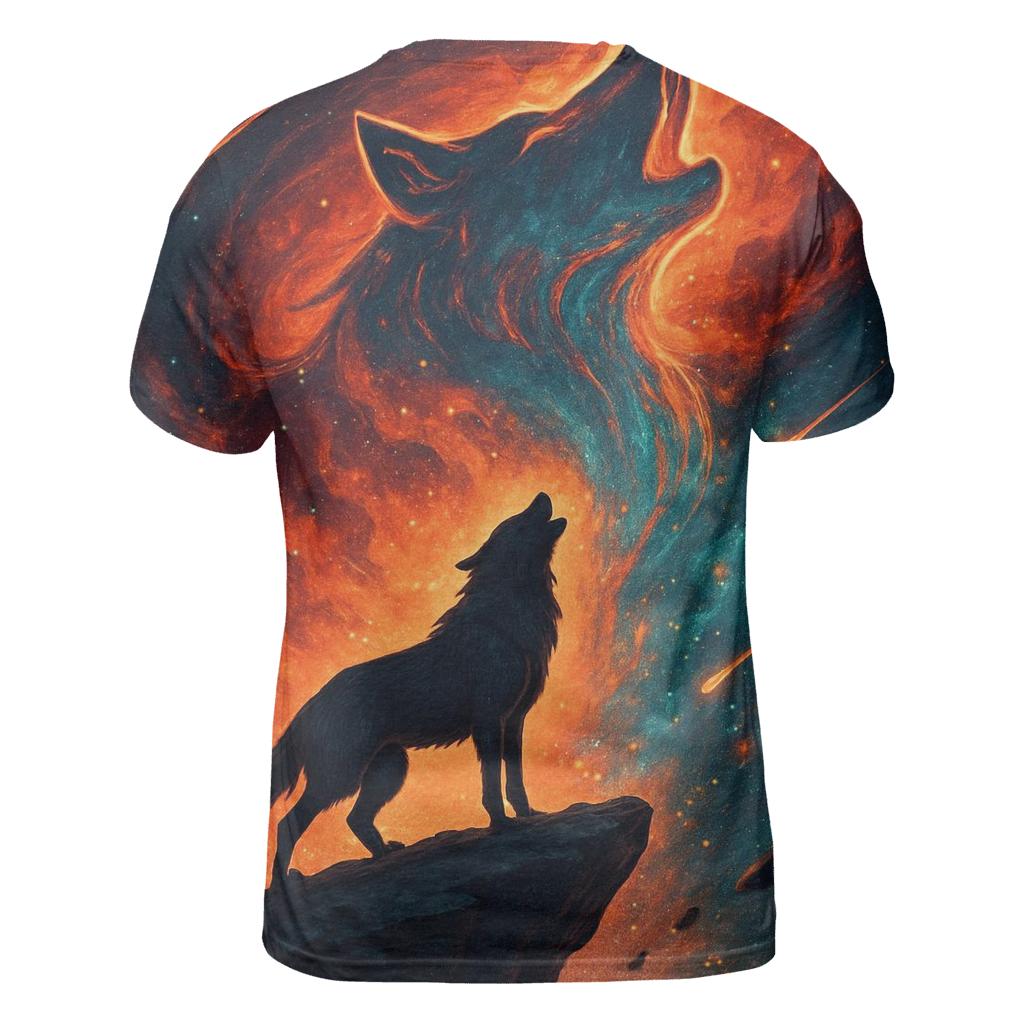 Nebula Howl Horizon artistic all-over print tops