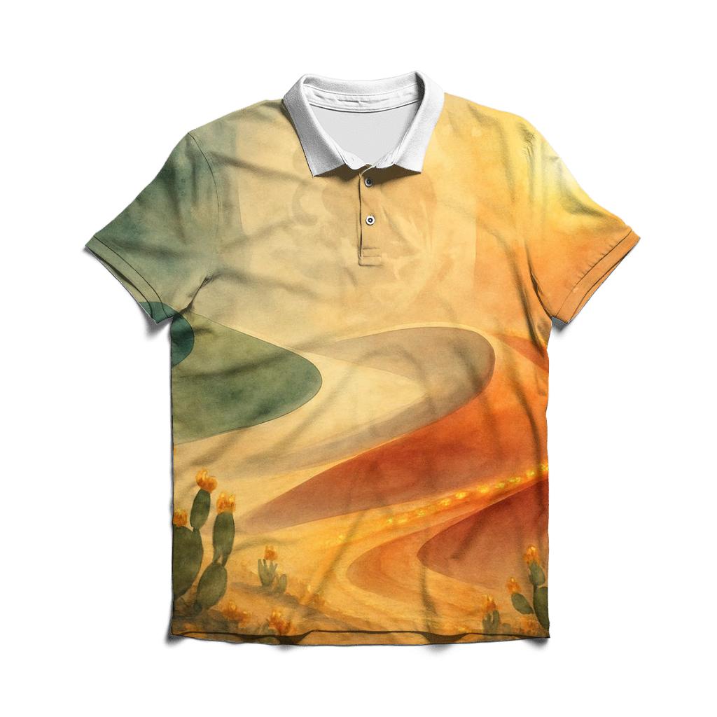 Mexican Flag Desert Bloom Mirage classic pique polos