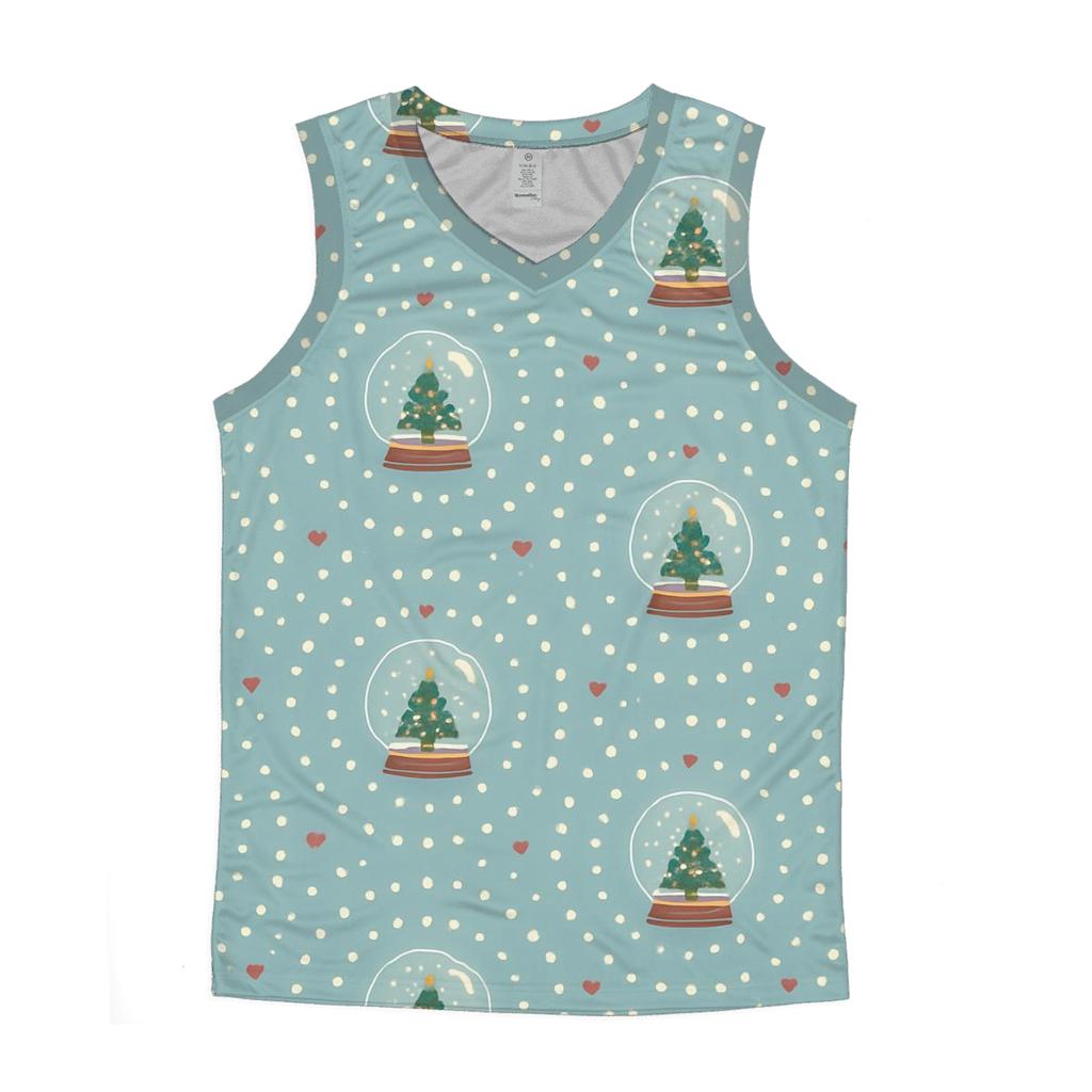 Snow Globe Orbit Pattern On Soft Blue casual summer tank tops