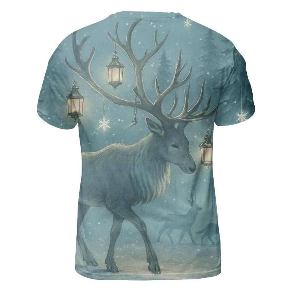 Reindeer Lantern Forest Procession trendy printed shirt styles