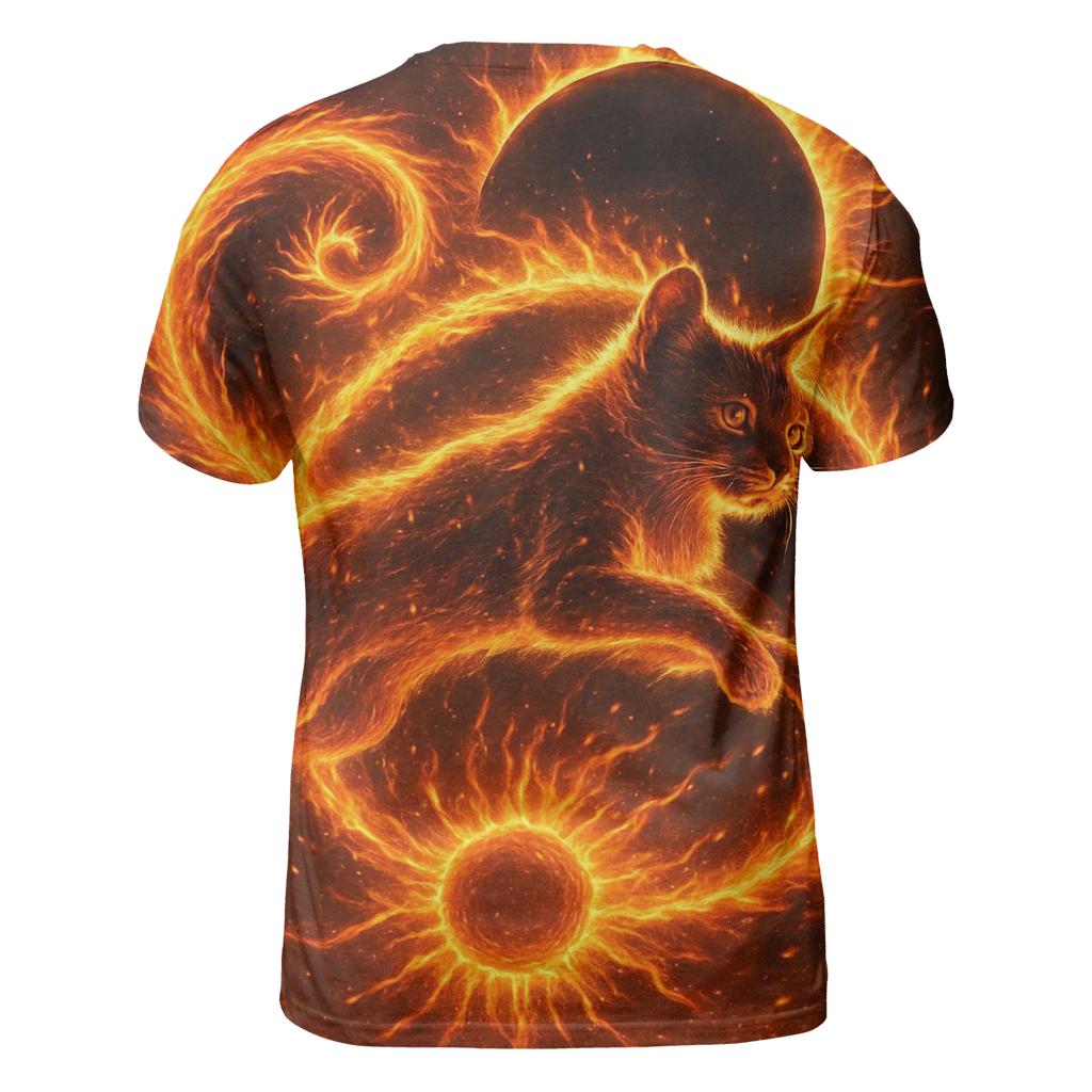 Solar Flare Fire Dancer Cat personalized full print shirts