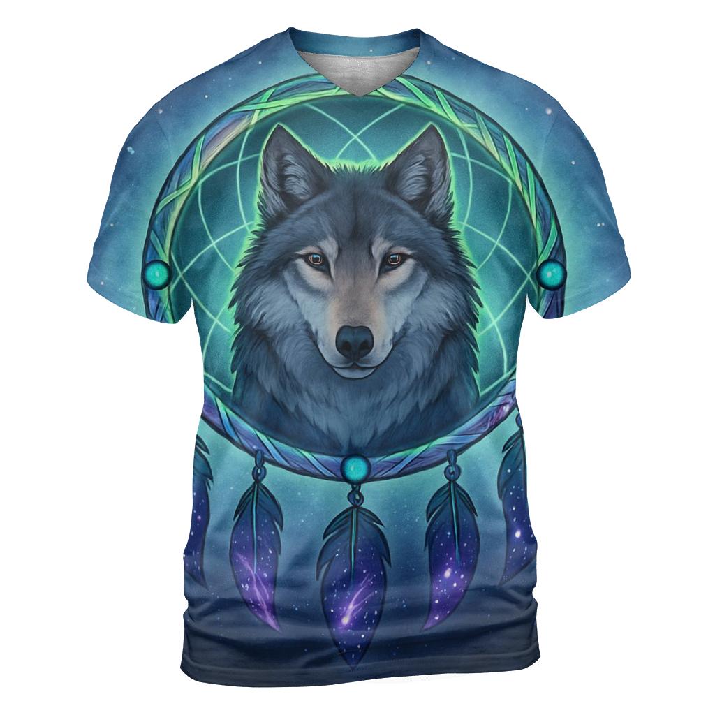 Aurora Dreamcatcher Guardian Wolf custom all-over print shirts