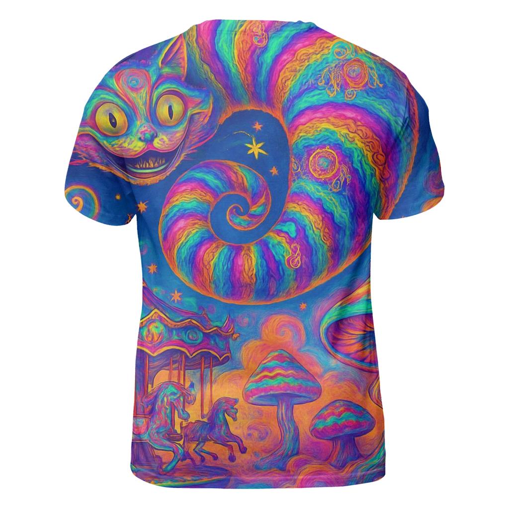 Psychedelic Carnival Cheshire Cat custom all-over print shirts