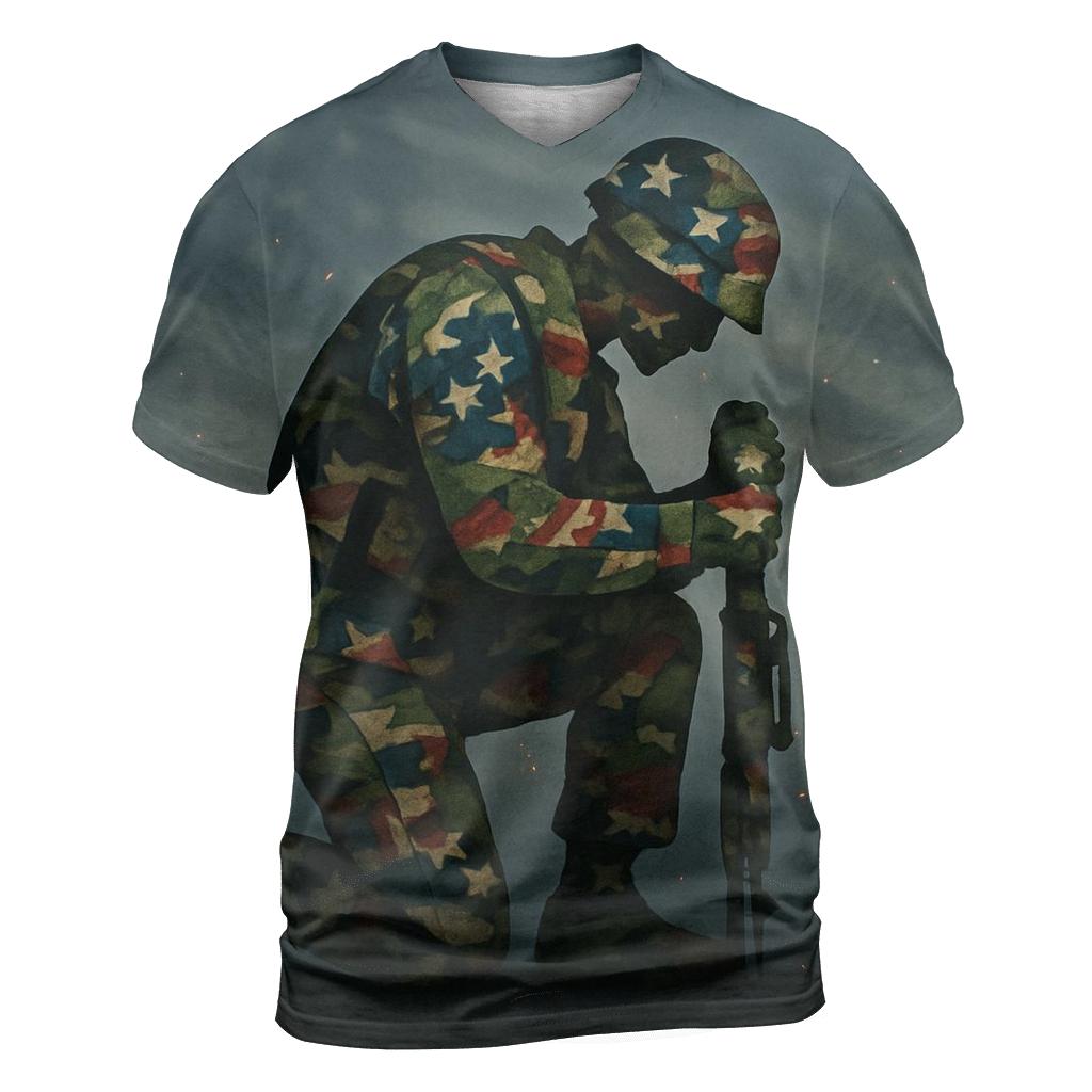 Camouflage Of Fifty Stars designer pattern shirts