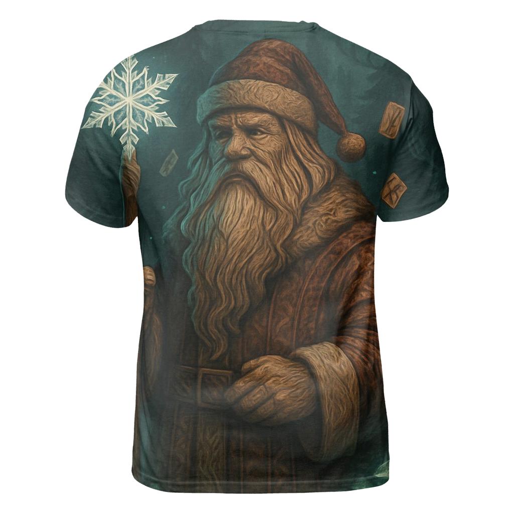Runic Forest Guardian Santa designer pattern shirts