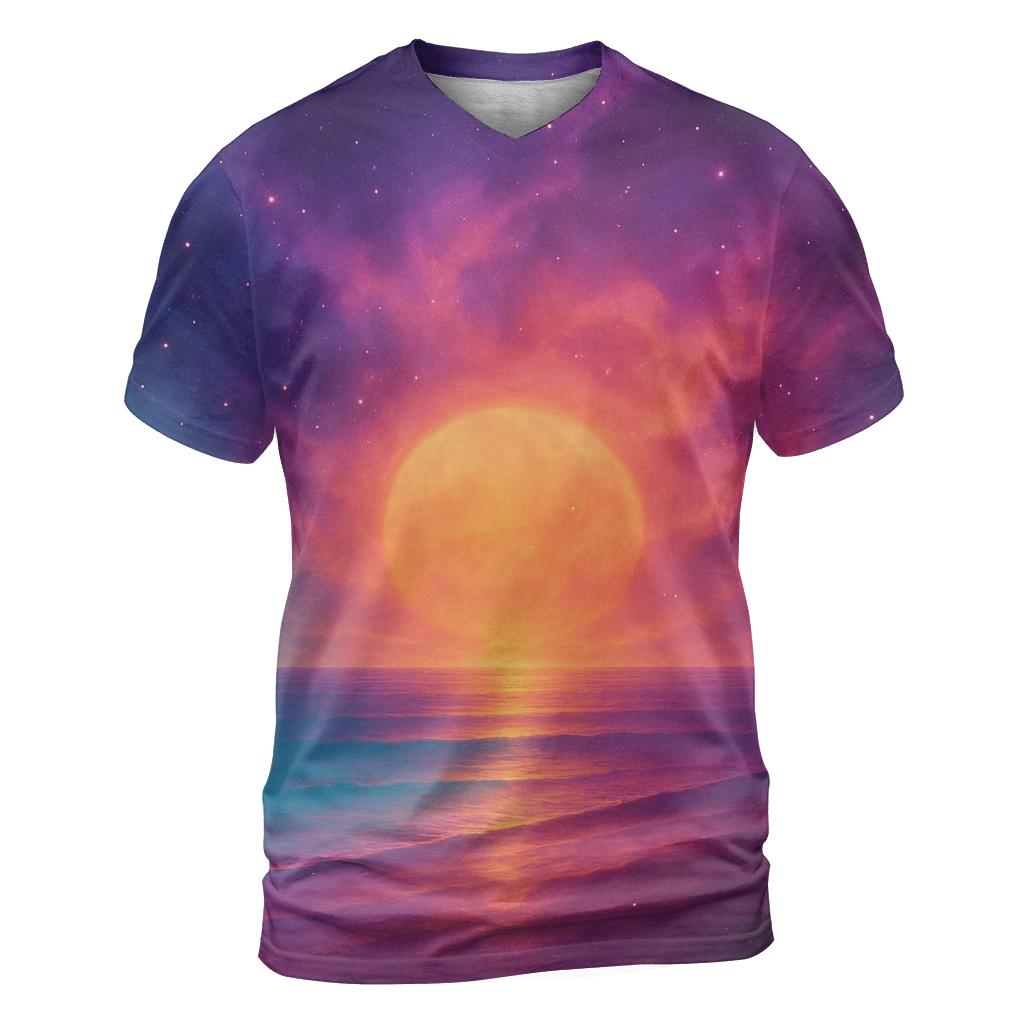 Nebula Horizon Sundown trendy printed shirt styles