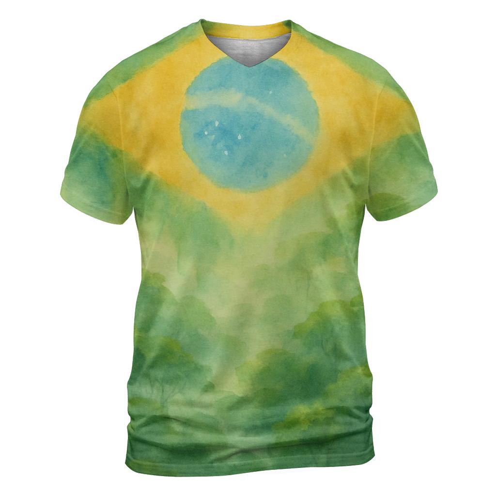Brazilian Rainforest Flag Aurora personalized full print shirts