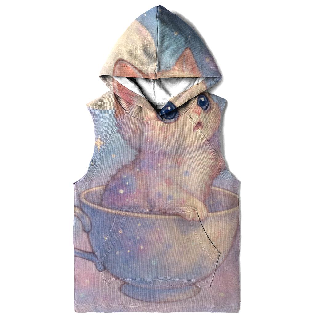 Starlit Teacup Voyager Cat embroidered hoodies