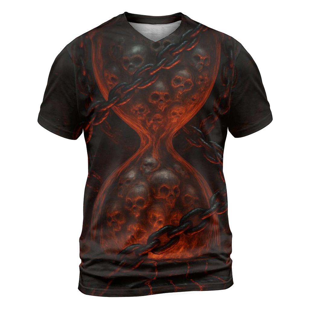 Infernal Hourglass Of Chains trendy printed shirt styles