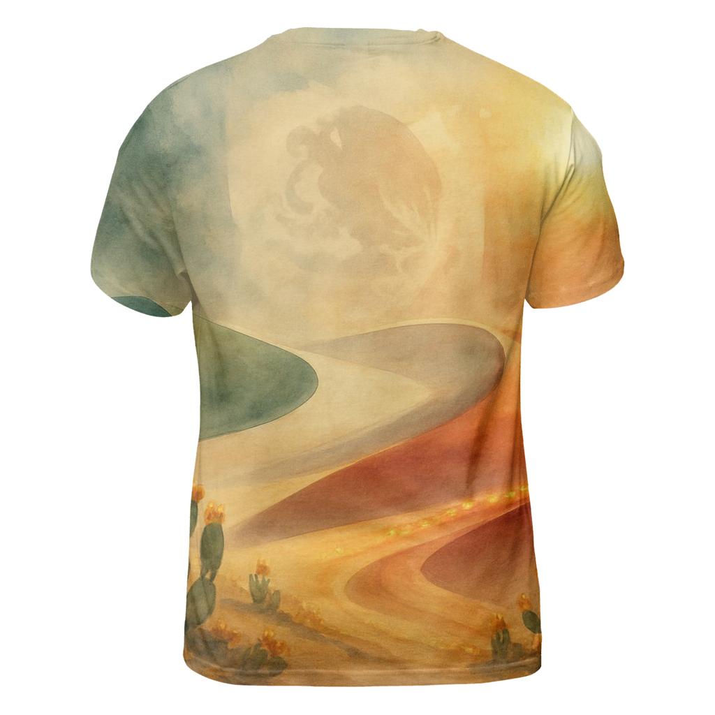Mexican Flag Desert Bloom Mirage creative print fashion shirts