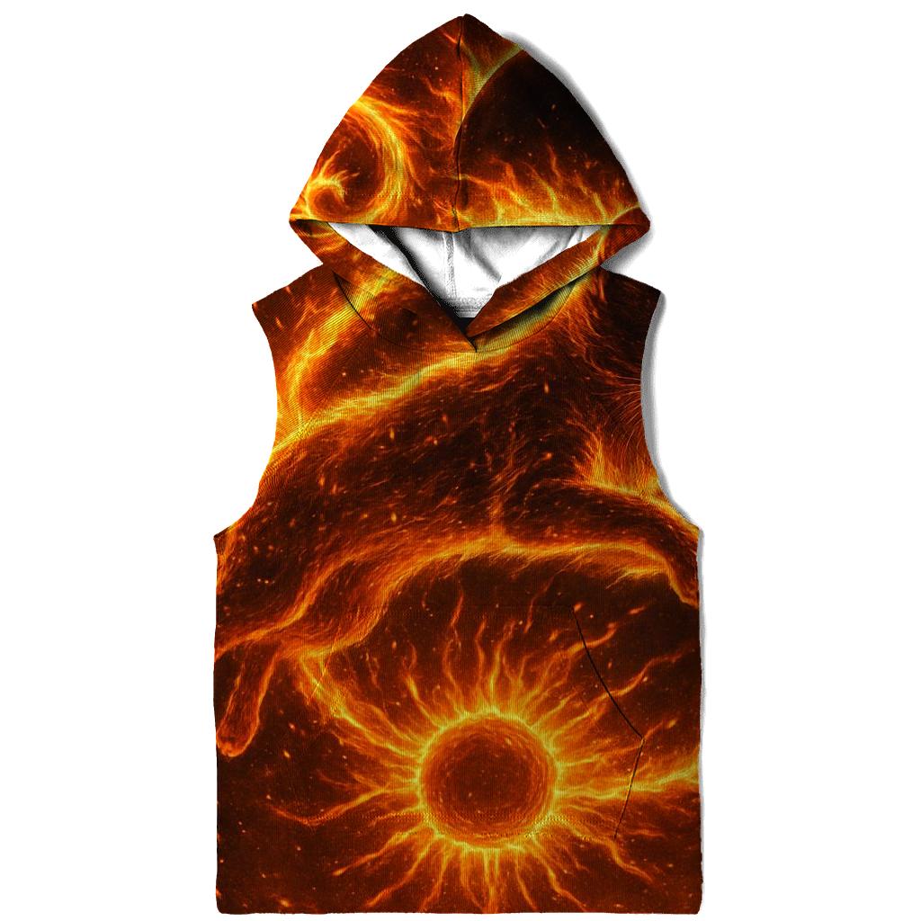 Solar Flare Fire Dancer Cat zip-up hoodies