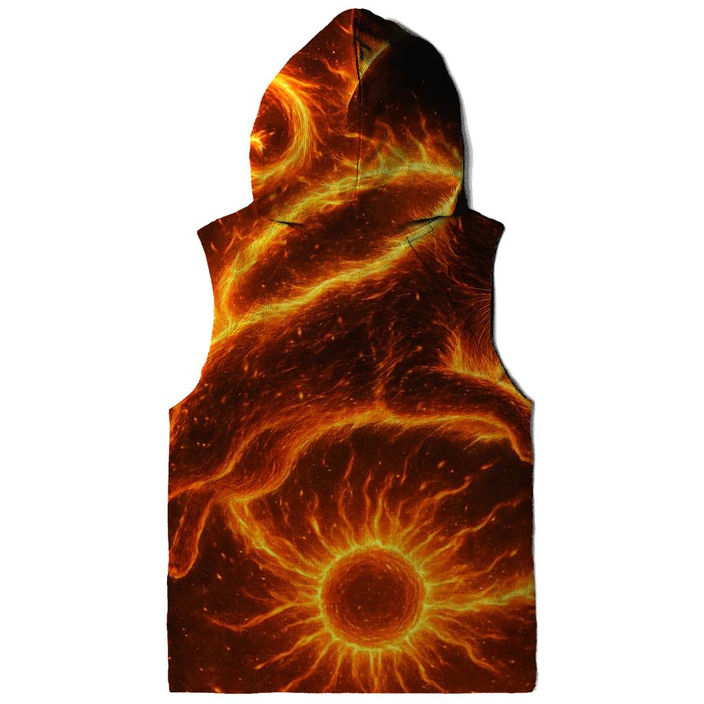 Solar Flare Fire Dancer Cat zip-up hoodies