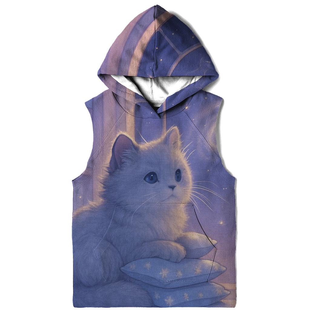 Stargazer Library Window Cat zip-up hoodies