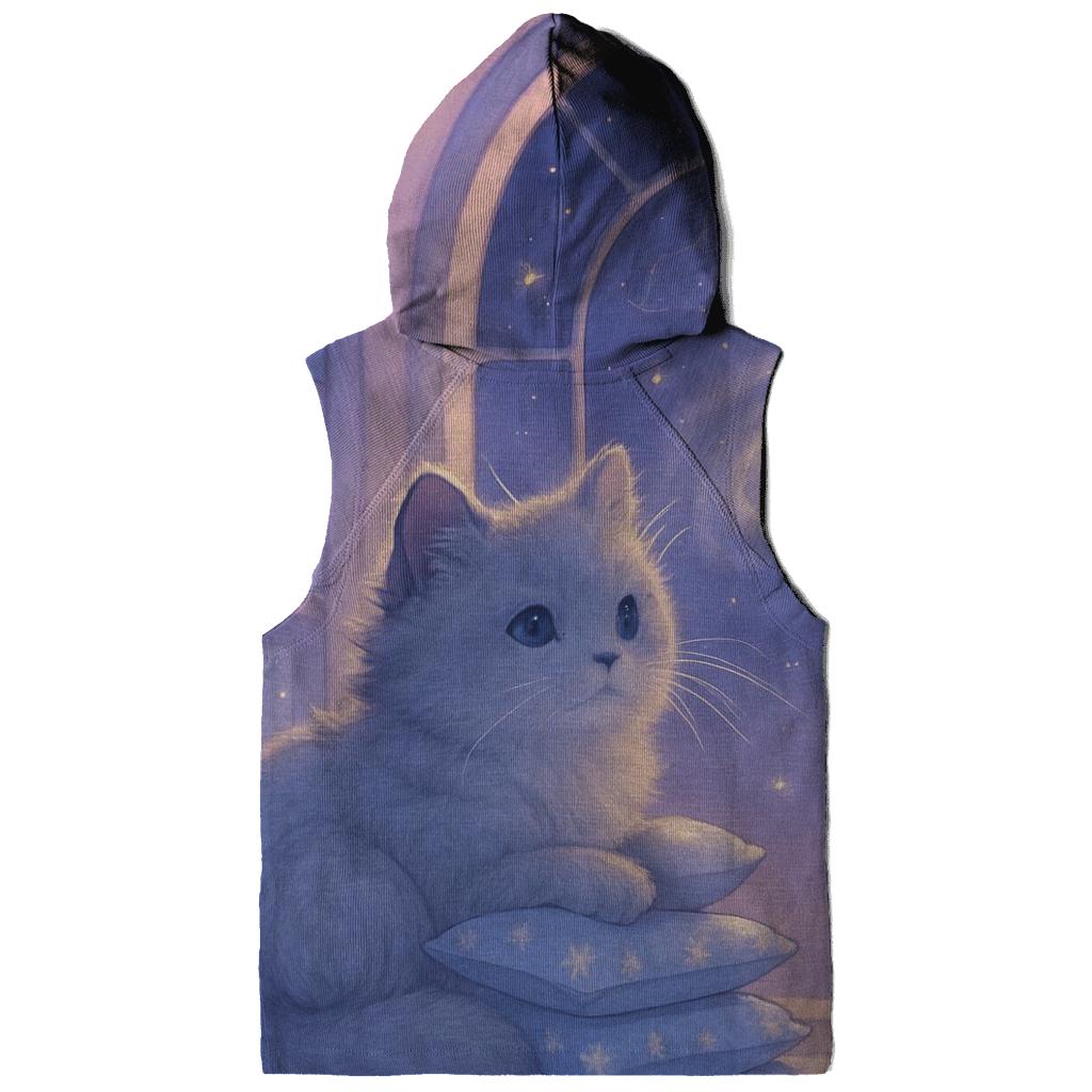 Stargazer Library Window Cat zip-up hoodies