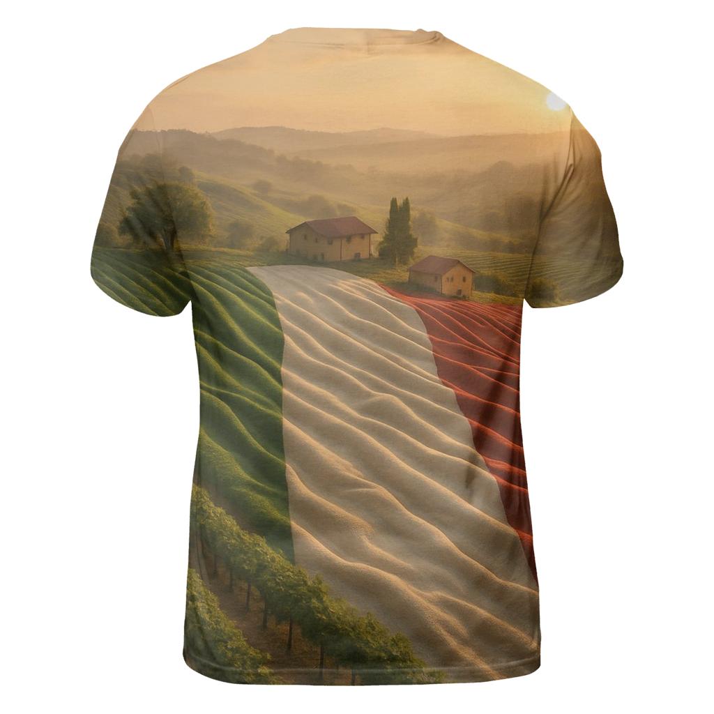 Italian Flag Vineyard Breeze artistic all-over print tops