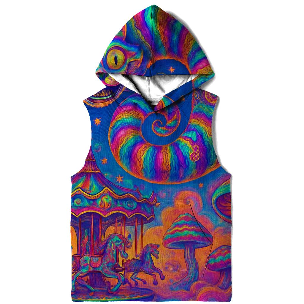Psychedelic Carnival Cheshire Cat printed hoodies