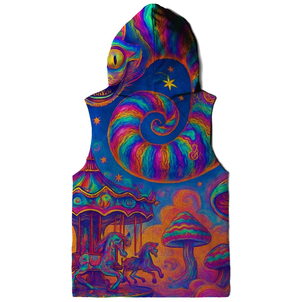 Psychedelic Carnival Cheshire Cat printed hoodies