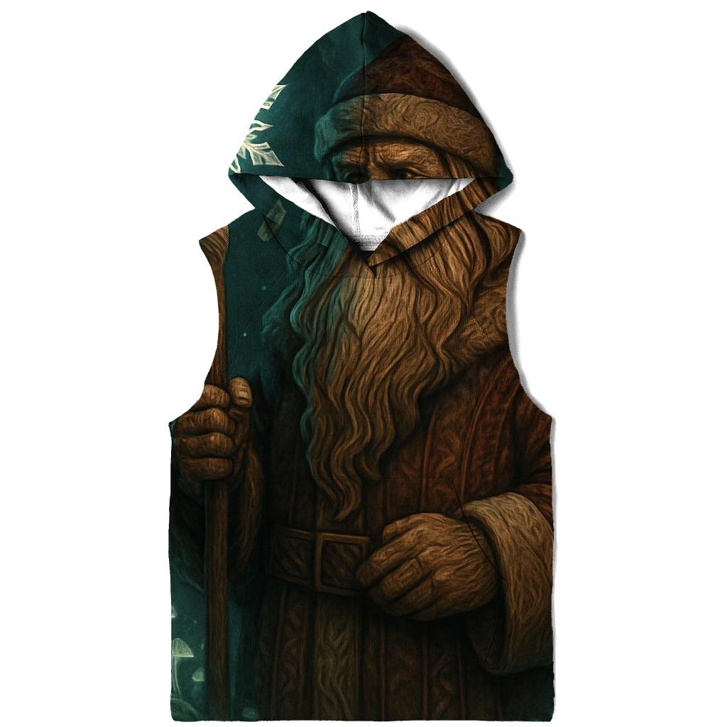 Runic Forest Guardian Santa lightweight hoodies