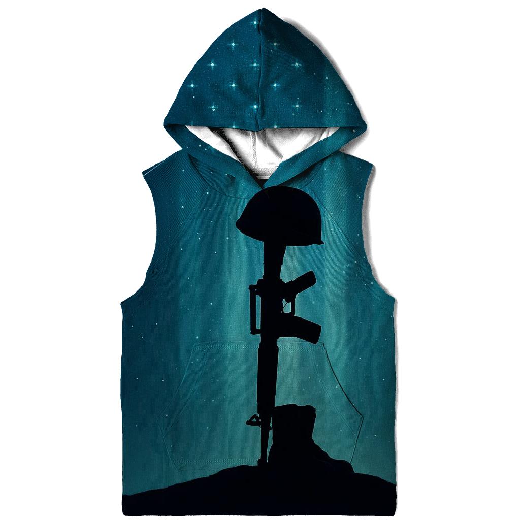 Starlight Over The Battlefield Cross graphic hoodies