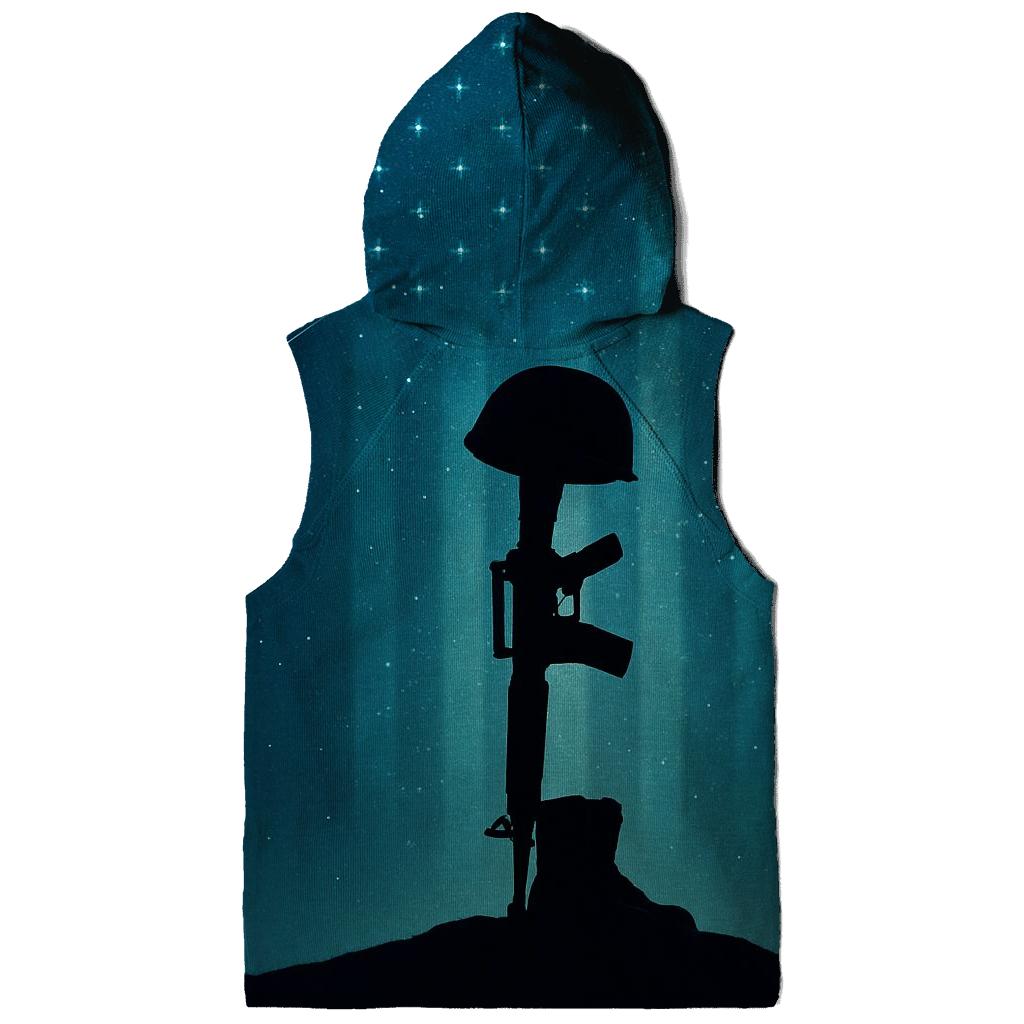 Starlight Over The Battlefield Cross graphic hoodies