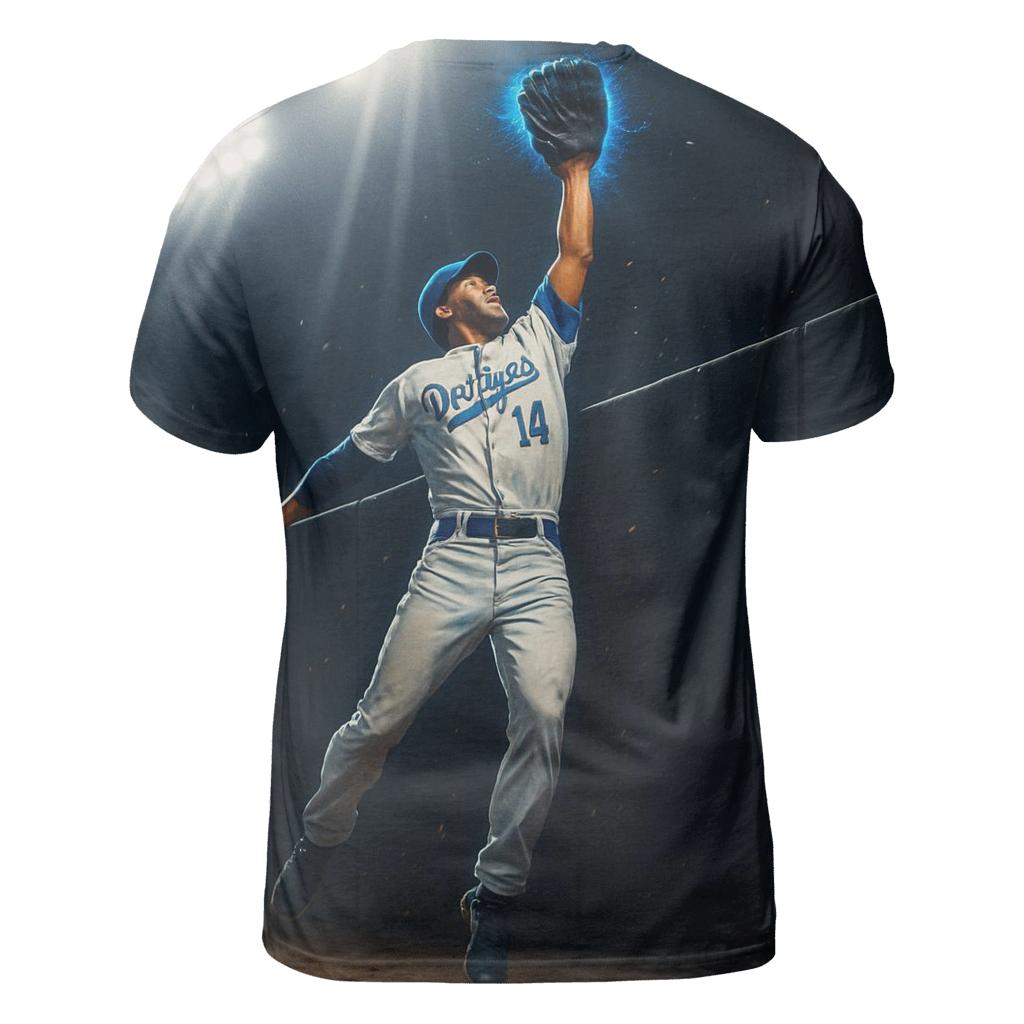 Midnight Halo Catch artistic all-over print tops