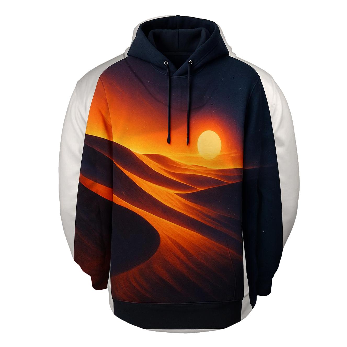Dunes Of Molten Twilight embroidered hoodies