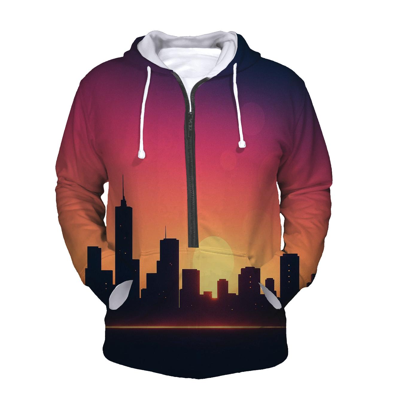 Skyline Afterglow Reverie graphic hoodies