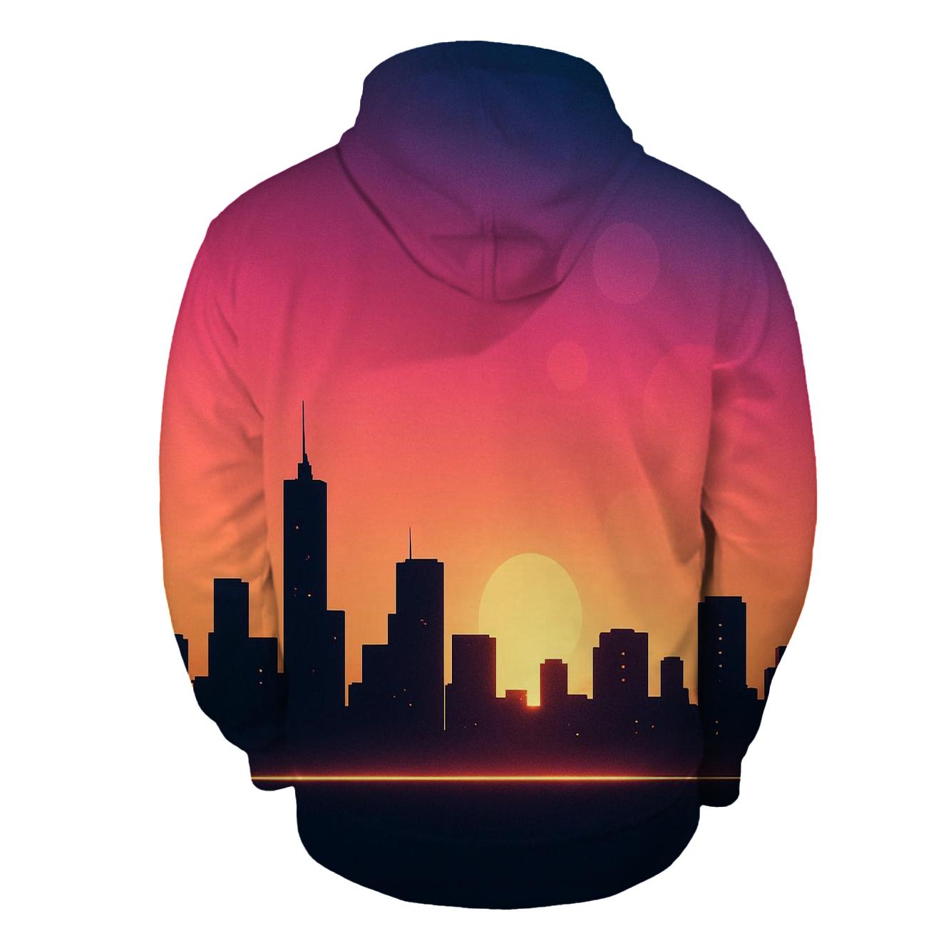 Skyline Afterglow Reverie graphic hoodies