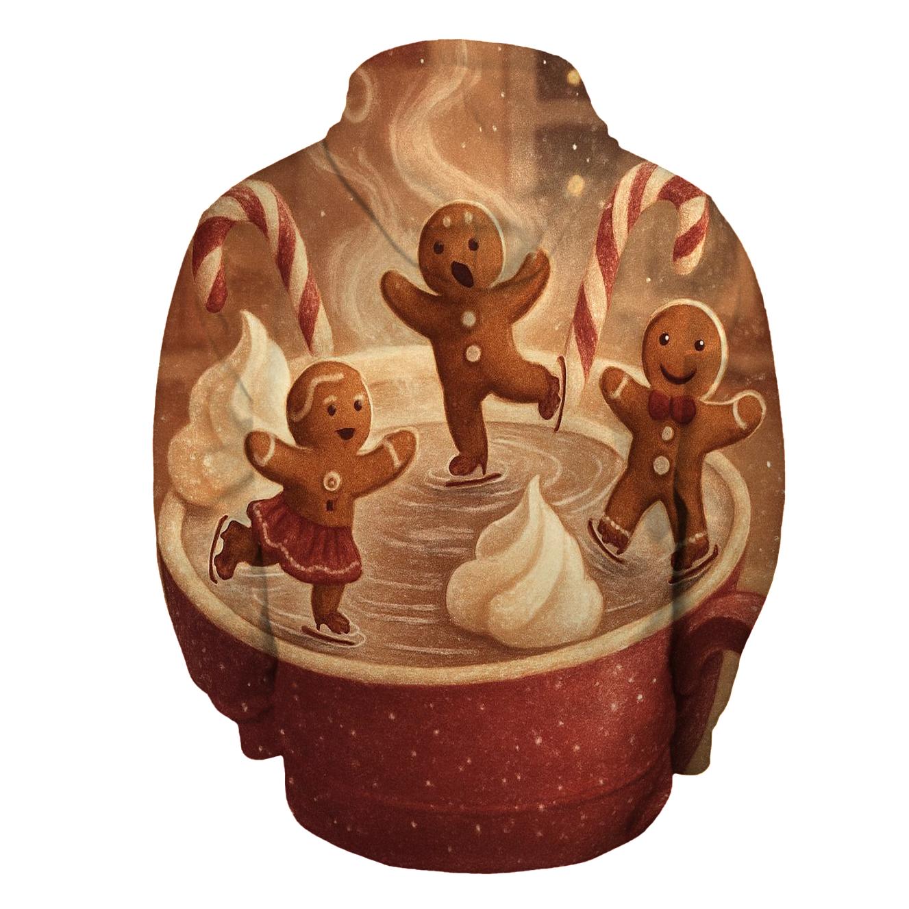 Gingerbread Hot Cocoa Skate Party premium hoodies