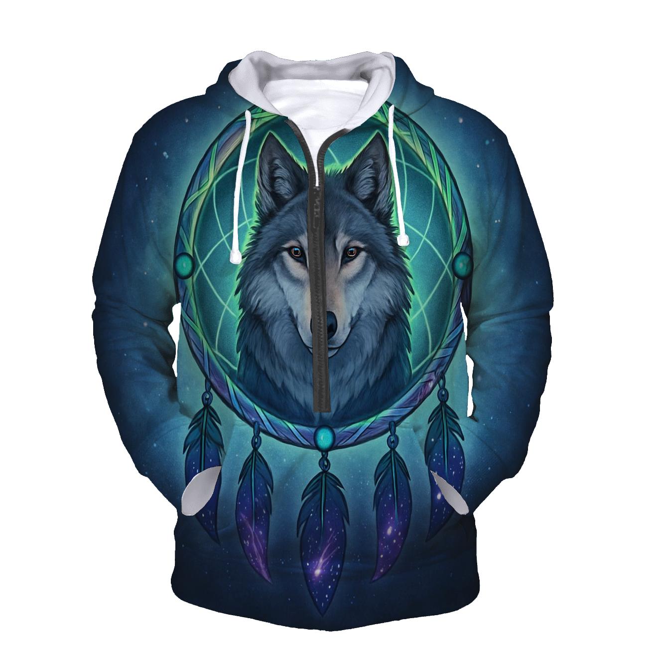 Aurora Dreamcatcher Guardian Wolf hoodies fashion