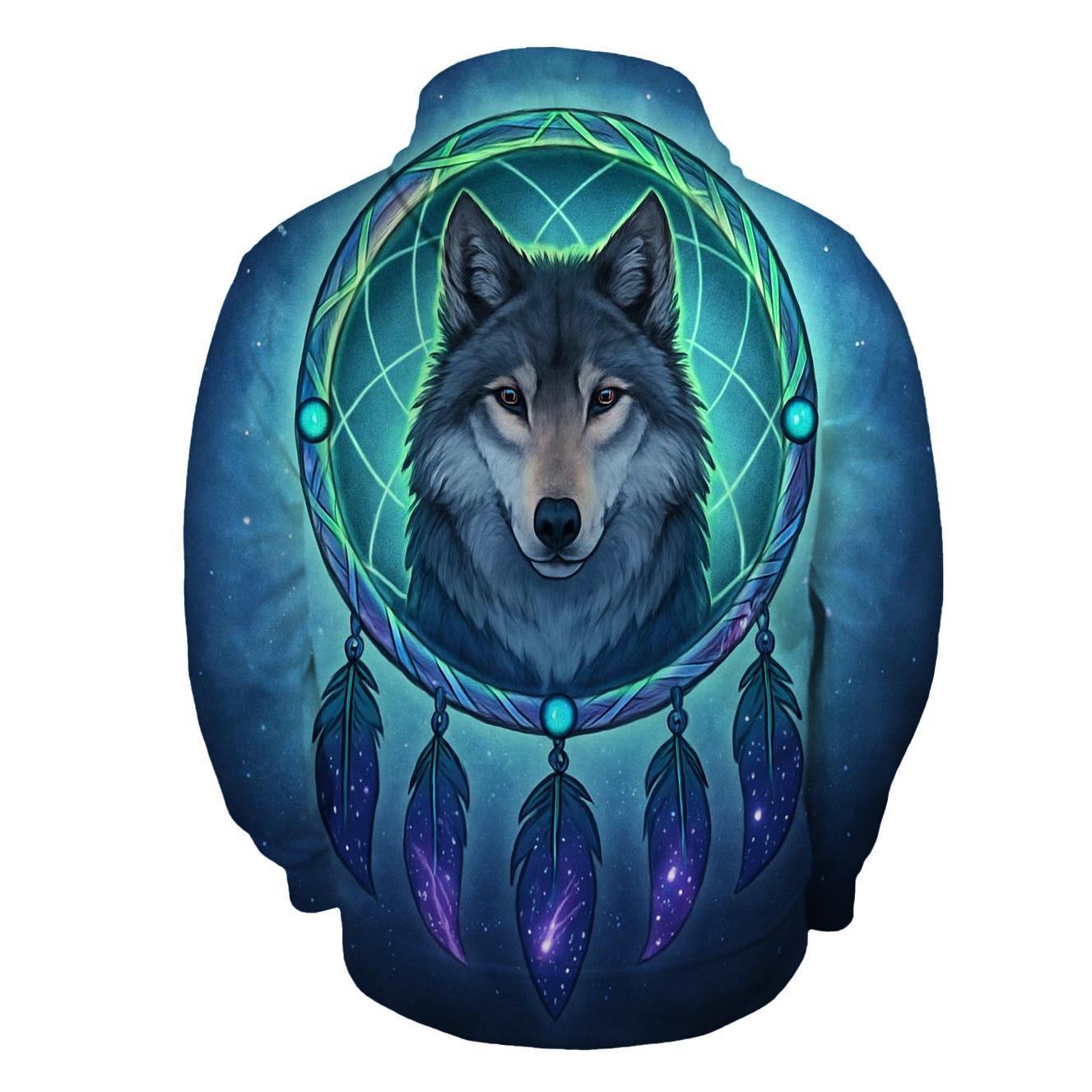 Aurora Dreamcatcher Guardian Wolf hoodies fashion