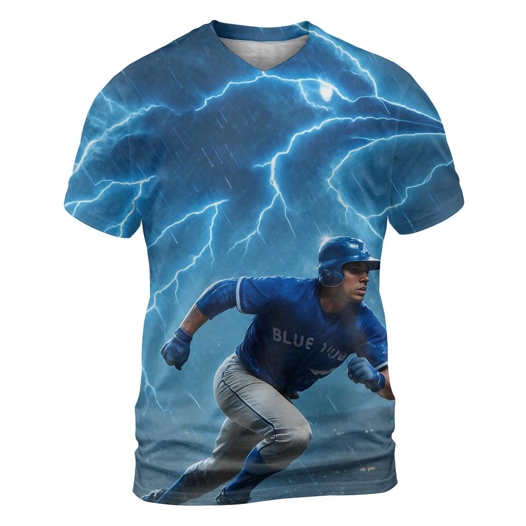 Thundercloud Leadoff Blue Jays Charge creative print fashion shirts