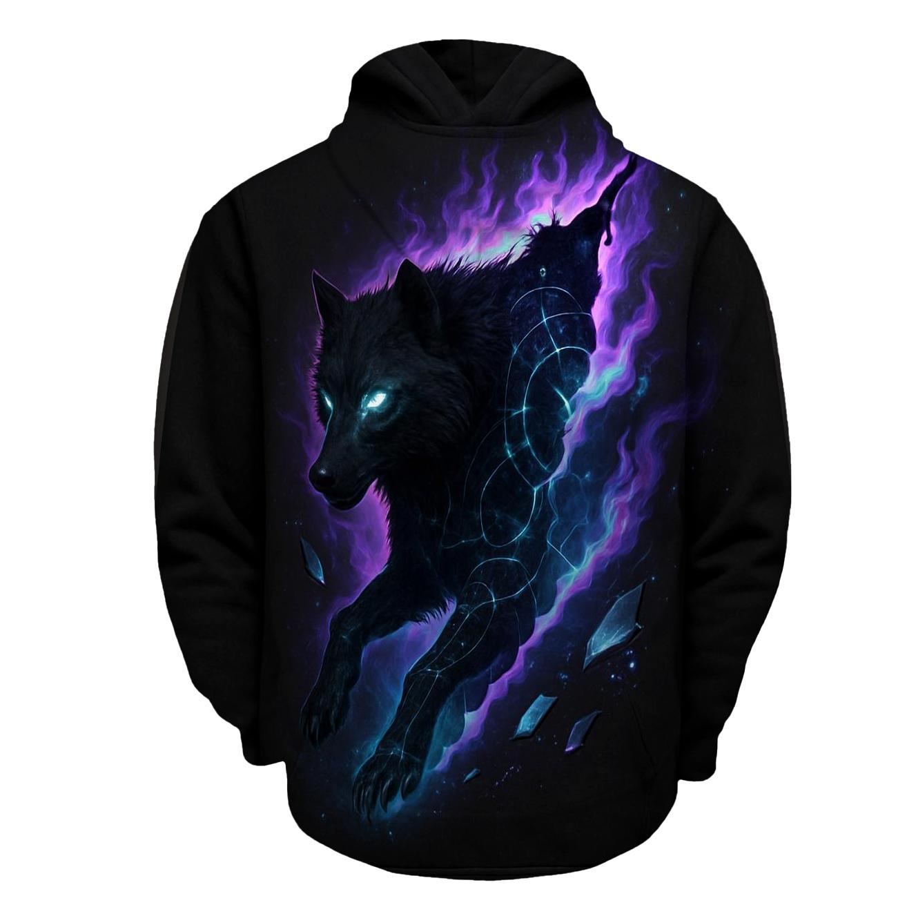 Temporal Rift Shadow Wolf designer hoodies