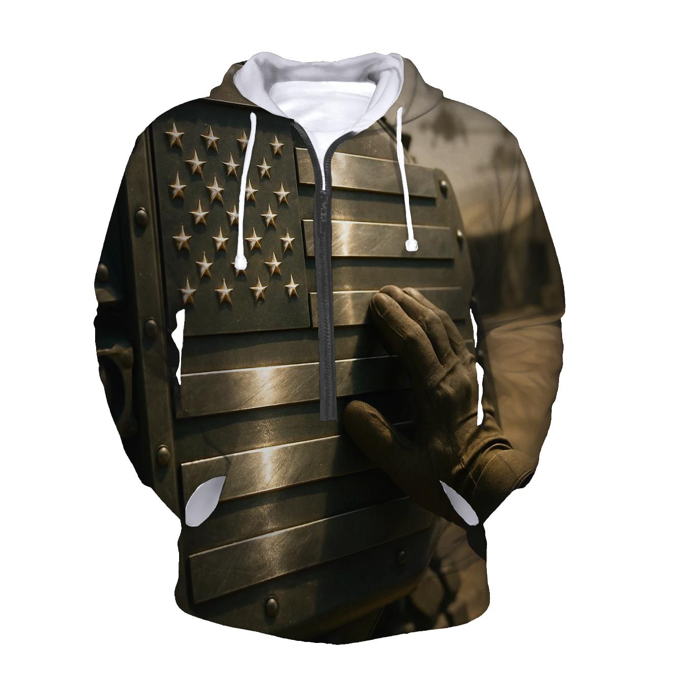 Flag Of Steel And Spirit pullover hoodies