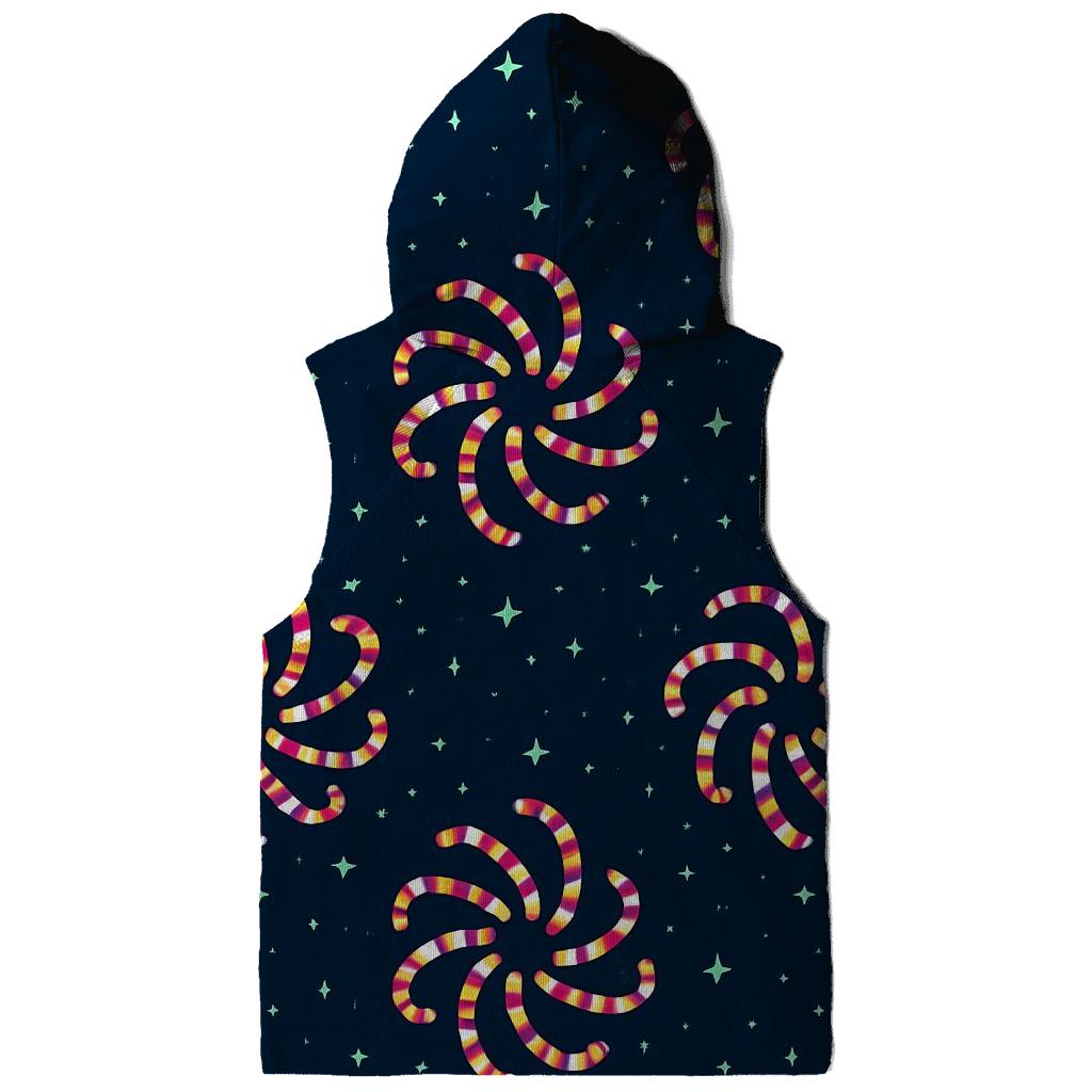 Candy Cane Spiral Constellation On Night Sky designer hoodies